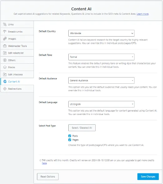 How to configure Rank Math Content AI