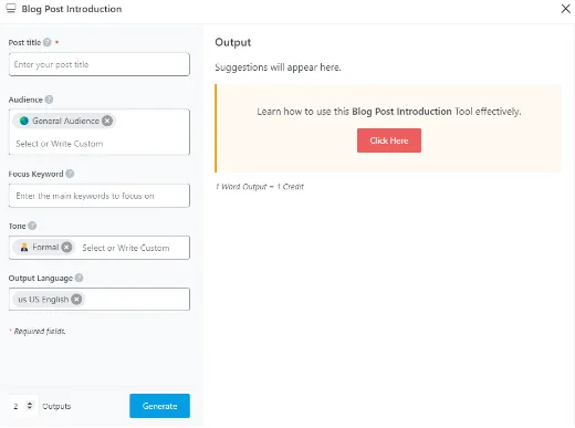 Rank math Content AI Blog post introduction