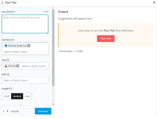Rank Math Content AI Post Title