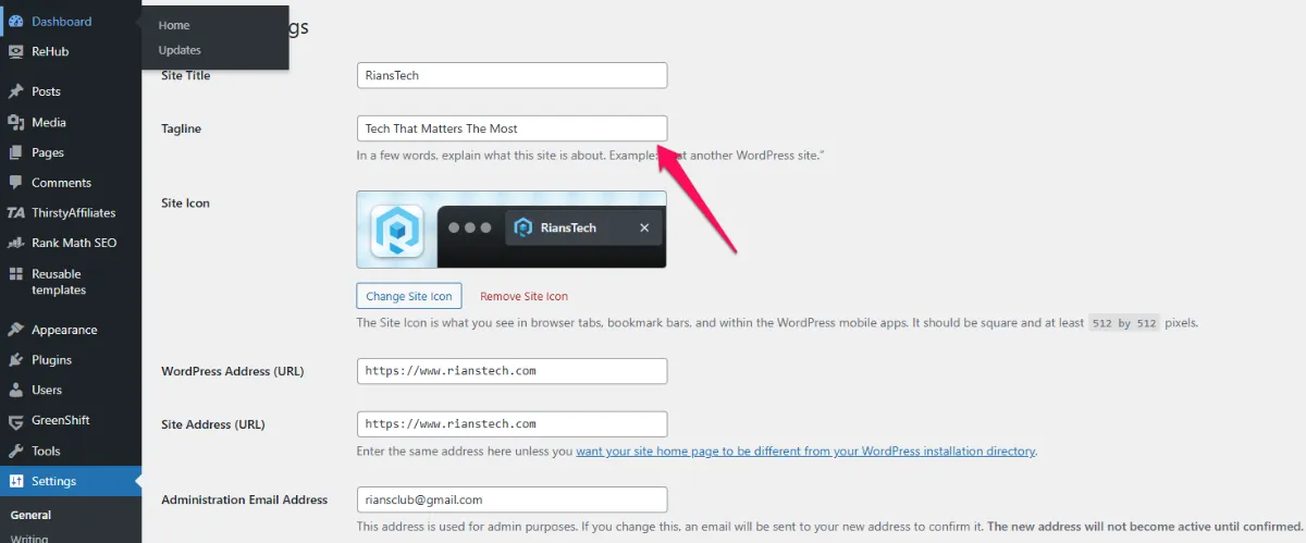 Rank Math SEO Analyzer_Site Tagline