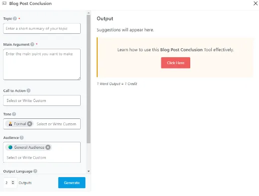 Rank math Content AI Blog post conclusion