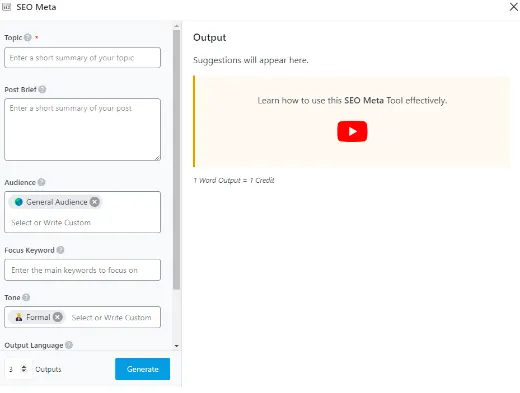 Rank math Content AI SEO Meta
