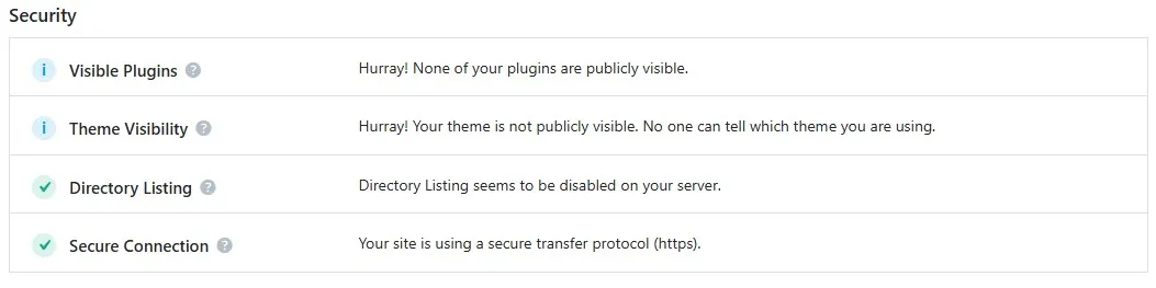 Rank math SEO Analyzer_Security parameters